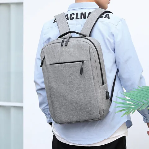 Men Business Laptop Backpack Large Capacity Waterproof Oxford Fabric USB Charging Port Casual School Bag For Professionals