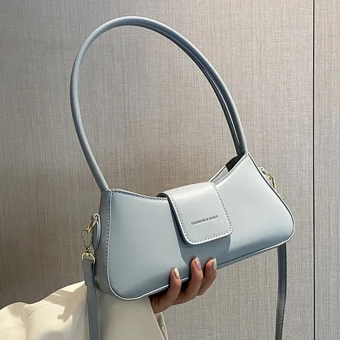 Borsa Sottospalla Minimalista Urbana In Pelle PU Stile Francese Da Donna Borsa A Tracolla Piccola Con Patta E Stampa Lettere