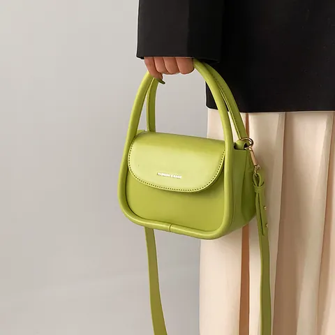 Bolso Cuadrado Pequeño de Cuero PU para Mujer Con Correa Ajustable Color Sólido Bolso de Mano Bandolera Para Uso Diario