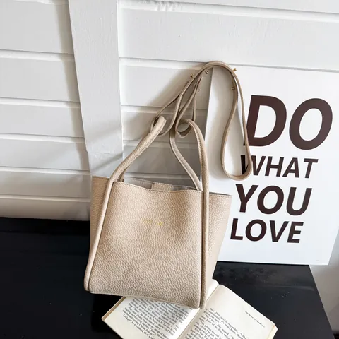 Damen PU Leder Beuteltasche Urban Minimalistisch Handtasche Mit Verstellbarem Schultergurt Vielseitige Pendler Umhängetasche