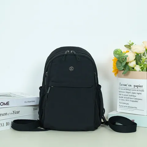 Casual Nylon Backpack Ultra Light Large Capacity Waterproof Travel School Book Bag Solid Color Casual Daypack For Women Men