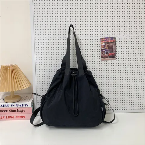 Grote Capaciteit Oxford Doek Trekkoord Tote Bag Voor Vrouwen Koreaanse Stijl Casual Emmer Schoudertas Onderarm Dagelijks Reistas