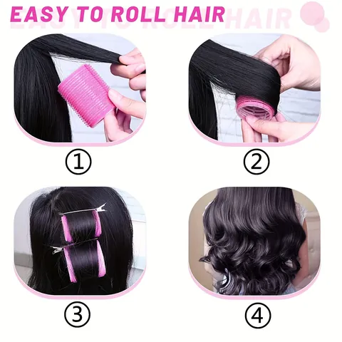 Bigoudis Auto-Agrippants Et Pinces Outils Professionnels De Coiffure Pour Femmes Salon Maison Volume Des Cheveux Multi Couleurs