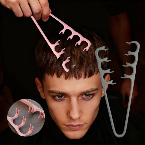Professionele Volume Textuurkam Multi-Tand Styling Tool Voor High Cranial Top Haarscheiding Pony Kam Nylon