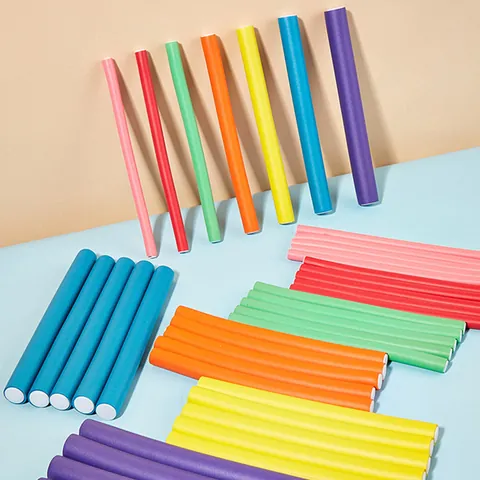 Heatless Hair Rollers Flexible Curling Rods Rubber Foam Hair Curlers For Women No Heat Soft Hair Styling Tools For Long Short Hair