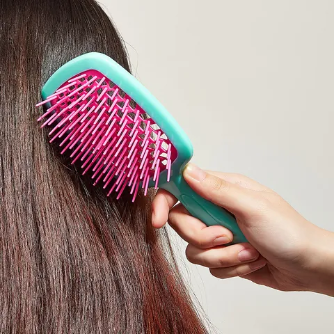 Brosse à Cheveux Creuse en Nid d'abeille Peigne de Coiffage de Massage du Cuir Chevelu Démêlant pour Femmes Démêleur de Cheveux Secs et Mouillés Outil de Beauté Portable Ergonomique