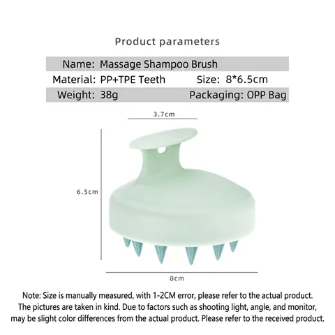 Silicone Scalp Massage Brush Soft Hair Shampoo Scrubber For Deep Cleaning Dandruff Removal Head Massager For Men Women Bathroom Tool