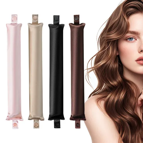 Heatless Hair Curler Set Satin Ribbon Hair Rollers With Snap Buttons For Long Hair Overnight Sleeping Styling Tool