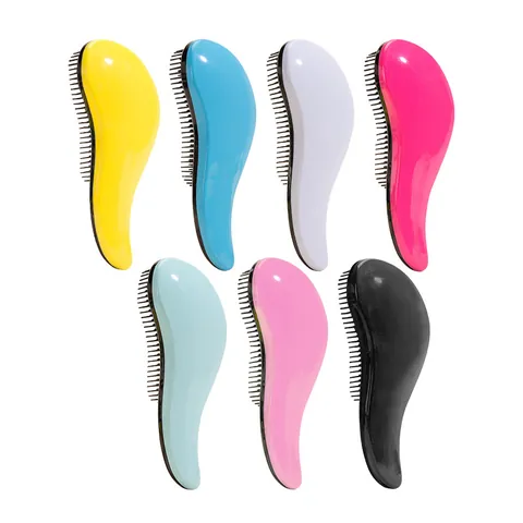 Professional Detangling Hair Brush For Women Ergonomic Curved Scalp Massage Comb For Smooth Frizz Free Long Hair Plastic Styling Tool