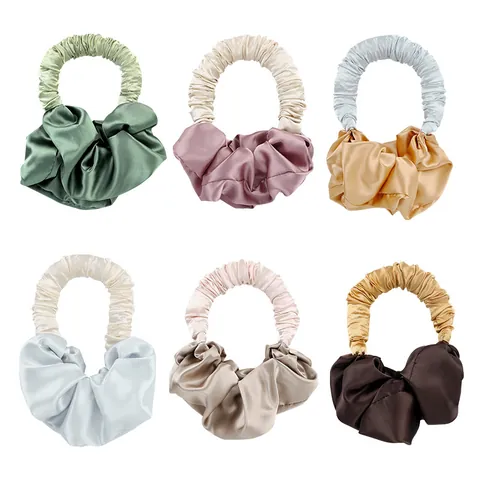 Ensemble de Bigoudis sans Chaleur Matériau en Satin pour Boucles de Nuit Chouchou à Ruban pour Grandes Ondes Outil de Coiffage sans Chaleur pour Femmes