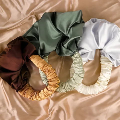 Ensemble de Bigoudis sans Chaleur Matériau en Satin pour Boucles de Nuit Chouchou à Ruban pour Grandes Ondes Outil de Coiffage sans Chaleur pour Femmes