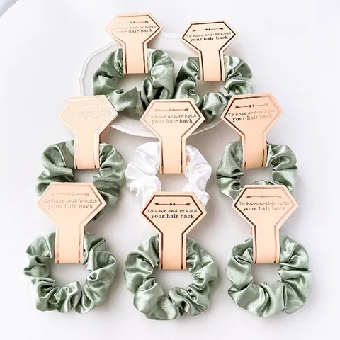 Vintage Oversized Satin Hair Scrunchies Elegant Smooth Solid Color Elastic Hair Ties For Women Daily Party Hair Accessories