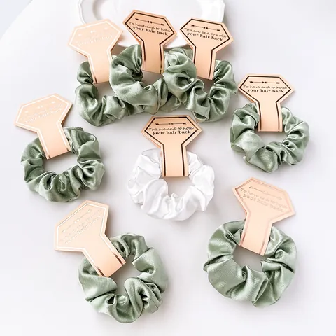 Vintage Oversized Satin Hair Scrunchies Elegant Smooth Solid Color Elastic Hair Ties For Women Daily Party Hair Accessories
