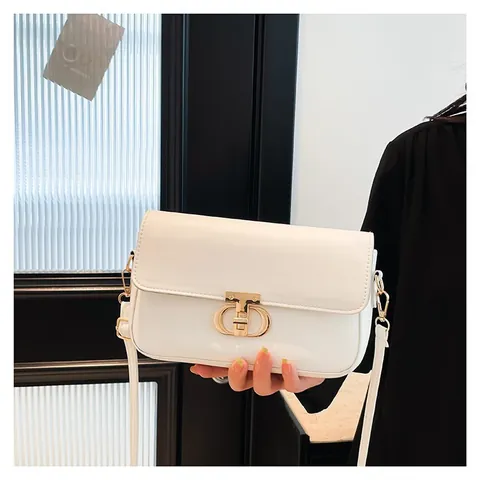 Sac à Épaule Femme Mode en Cuir PU Élégant Sac Bandoulière Sous l'Aisselle Avec Boucle en Métal Bandoulière Réglable