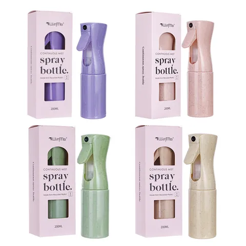 Milieuvriendelijke Tarwestro Hoge Druk Continu Spuitfles Biologisch Afbreekbare Navulbare Lege Nevelspuitfles Voor Reizen Make-Up Haarstyling