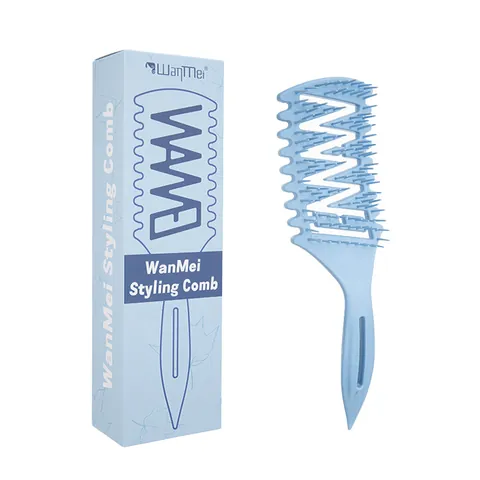 WanMei Pettine Professionale per lo Styling dei Capelli Spazzola per Capelli Multifunzionale con Spremian Tubetti Integrato per Districare i Capelli Ricci Strumento da Salone Casa