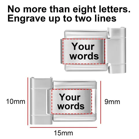 DIY Italian Charm Modular Bracelet Link Stainless Steel Connector For Jewelry Making Watch Band Accessory Polished Metal Link
