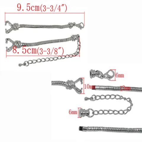 Mode Kupfer Versilbert Schlangenknochenkette Uhrenarmband DIY Schmuckherstellung Zubehör Damen Ersatz Armband Uhr Armband