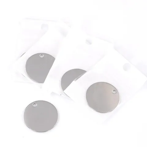 Ronde Roestvrijstalen Hanger Blanks Voor Sieraden Maken Circulaire Metalen Tags Voor Sleutelhanger Huisdier ID Tags DIY