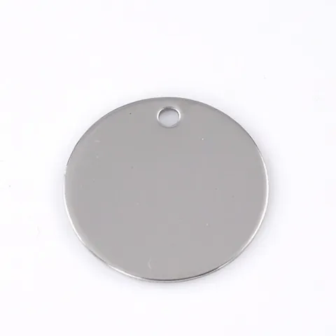 Ronde Roestvrijstalen Hanger Blanks Voor Sieraden Maken Circulaire Metalen Tags Voor Sleutelhanger Huisdier ID Tags DIY