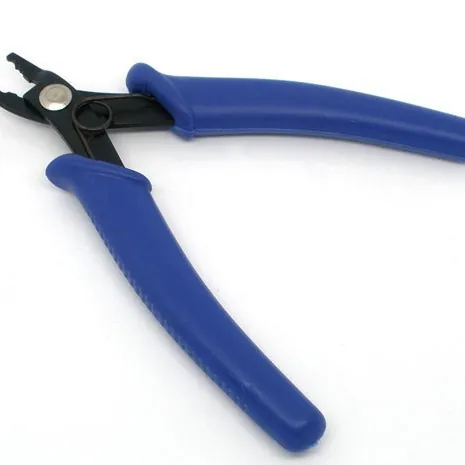 Alicates Profesionales de Acero Inoxidable para Hacer Joyas Mango Azul Herramienta de Bricolaje de Precisión para Cuentas de Engarce y Anillos Divisores
