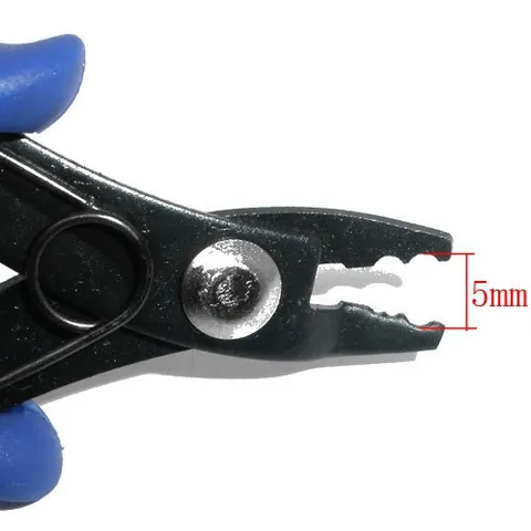 Alicates Profesionales de Acero Inoxidable para Hacer Joyas Mango Azul Herramienta de Bricolaje de Precisión para Cuentas de Engarce y Anillos Divisores