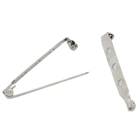 Spille da Balia in Ferro Argento Per Basi Di Spille Con Tre Fori Per Creazione Di Gioielli Fai Da Te Componenti Per Distintivi