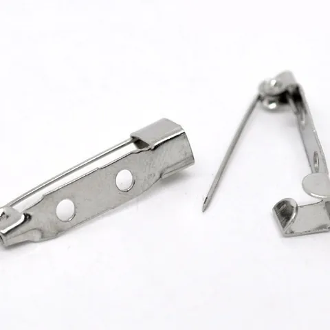 Basi per Spille in Ferro Tono Argento con Due Fori per la Creazione di Gioielli Fai-da-Te Distintivi Artigianali