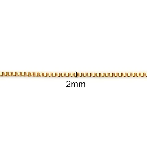 Minimalist Stainless Steel Box Chain Necklace For Women Gold Plated Square Link Chain With Lobster Clasp And Adjustable Extender