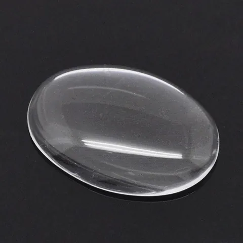 DIY Clear Oval Glass Cabochons Transparent Flatback Glass Tiles For Jewelry Making DIY Handmade Crafts Accessories 25x18mm
