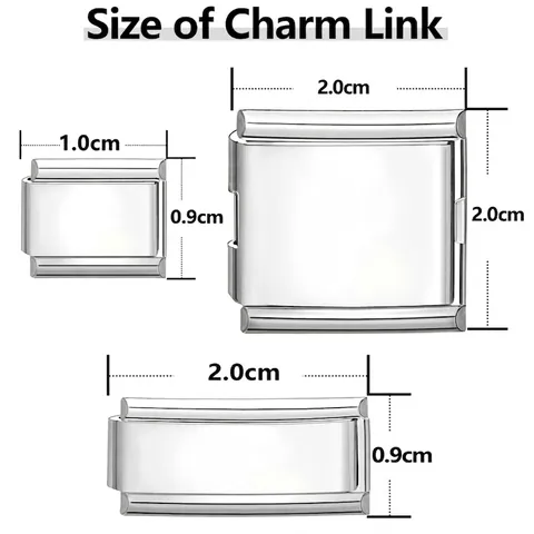 Maglie per Bracciale Componibile Italiano in Acciaio Inossidabile Accessori per Creazione Gioielli DIY Ciondoli Oro Argento