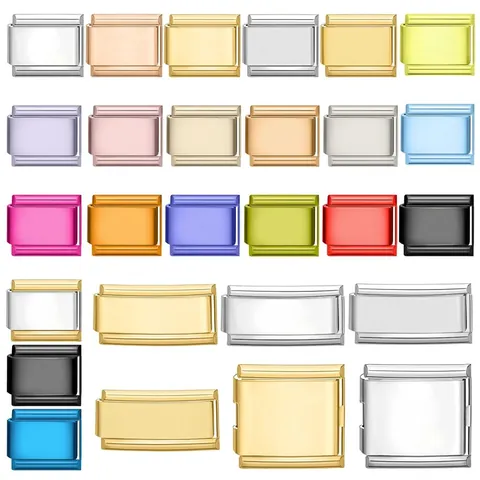 Maglie per Bracciale Componibile Italiano in Acciaio Inossidabile Accessori per Creazione Gioielli DIY Ciondoli Oro Argento