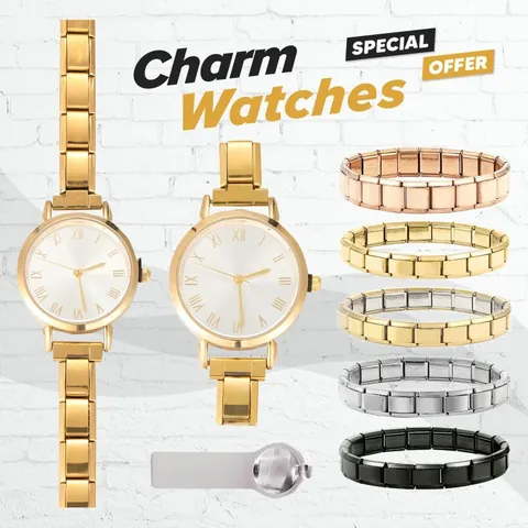 Stainless Steel Watch Repair Tool Kit Italian Charm Bracelet Link Connector Adapter Minimalist Quartz Watch For Women Men