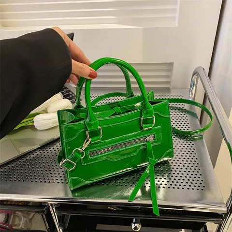 Mode Vrouwen PU Leer Motortas Kwastje Rits Kleine Vierkante Handtas Crossbody Schoudertas Feest Dagelijks Gebruik