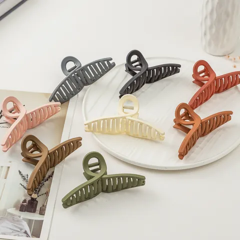 Ins Style Matte Haarklammer Große Kreuz Hai Clip Minimalistisch Transparent Schildpatt Haarschmuck Für Damen Täglich