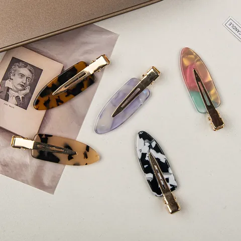 Vintage Acetat Marmormuster Haarklammern Elegante Farbverlauf Schildpatt Entenschnabel Clip Verträumte Damen Haarstyling Zubehör