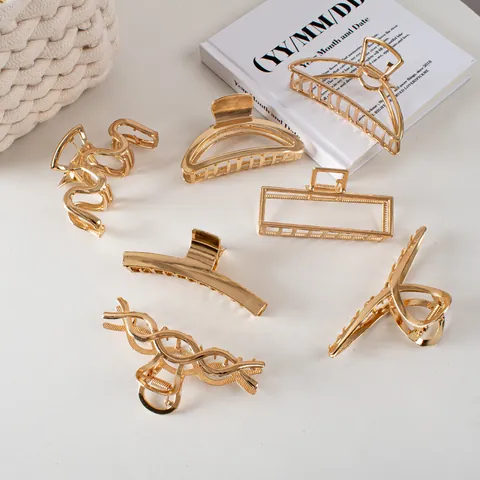 Mode Große Metall Haarklammern Für Damen Elegante Legierung Schmetterling Herz Blume Gold Silber Haarschmuck Für Den Täglichen Büroalltag