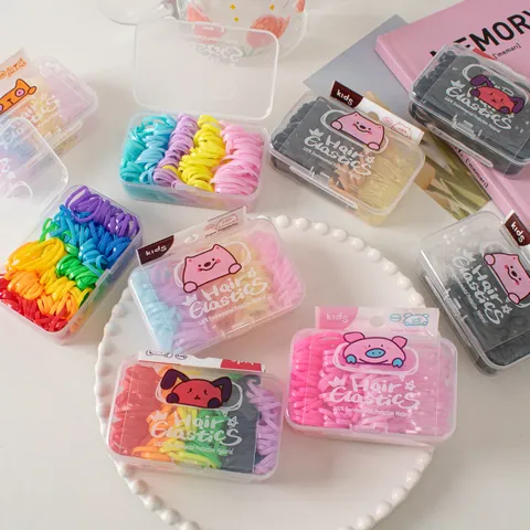 Kinder Bunte Haargummis Mit Hoher Elastizität Einweg Gummibänder Für Baby Mädchen Haarstyling Zubehör