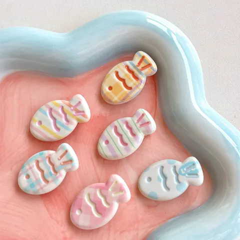 Süße Cartoon Fisch Haarspange Macaron Kariert Gestreift Kunststoff Entenschnabel Clip Für Damen Mädchen Haarschmuck