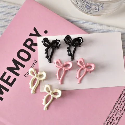 Mini Pinza para el Pelo con Lazo para Mujer Elegante Pasador de Aleación con Cinta Estilo Dulce Princesa Accesorio para el Flequillo Lateral