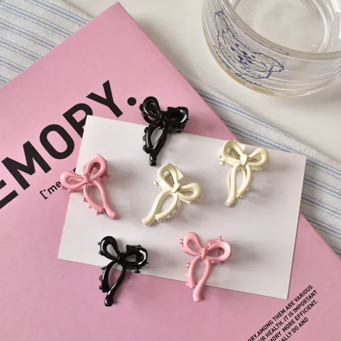 Mini Pinza para el Pelo con Lazo para Mujer Elegante Pasador de Aleación con Cinta Estilo Dulce Princesa Accesorio para el Flequillo Lateral