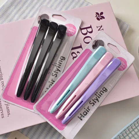 Professional Hair Styling Duckbill Clips Plastic Traceless Sectioning Positioning Hairpins For Salon Makeup Face Washing Women