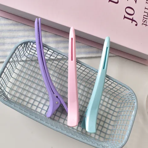 Professional Hair Styling Duckbill Clips Plastic Traceless Sectioning Positioning Hairpins For Salon Makeup Face Washing Women