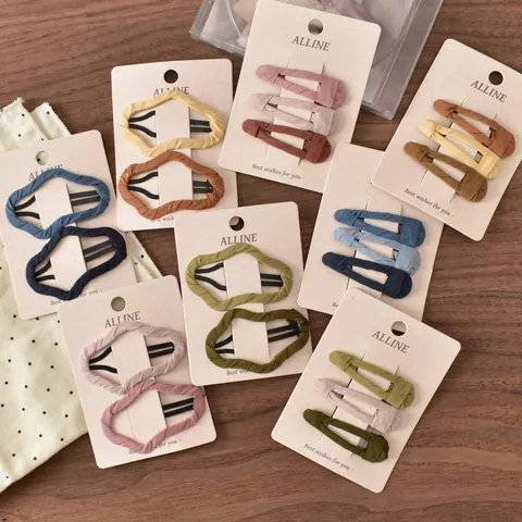 Stoffumwickelte Wolke Wellen Wassertropfen Haarklammern Für Damen Mädchen Gradient Morandi Farbe Snap BB Clips Seitenhaarspangen Kopfschmuck Zubehör
