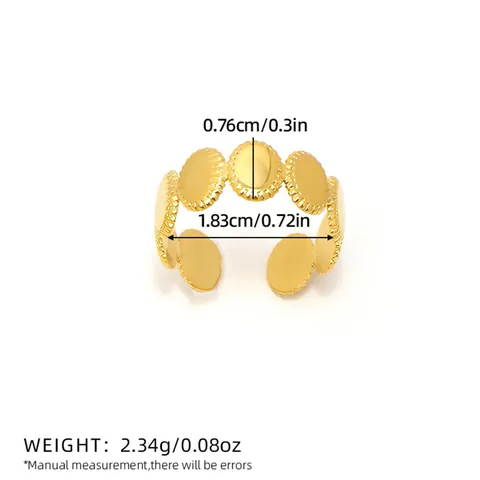Women 18K Gold Plated Stainless Steel Open Ring Minimalist Geometric Bamboo Heart Crown Zirconia Adjustable Jewelry Gift