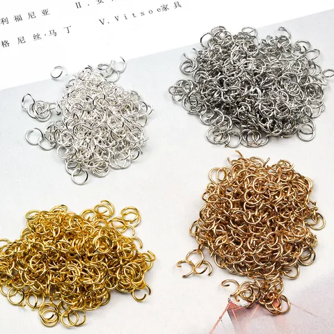 Anellini Aperti in Lega di Ferro per Creazione Gioielli DIY Artigianato Anelli di Collegamento Cerchi in Metallo Galvanizzato