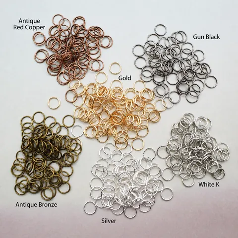 Metal Open Jump Rings for DIY Jewelry Making Assorted Colors Connection Findings for Necklace Bracelet Craft Accessory