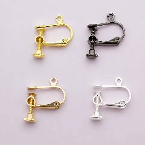 Convertitori di Orecchini a Clip a Spirale in Rame Regolabili per Orecchi Senza Buco Componenti per Fai da Te Gioielli a Forma di U