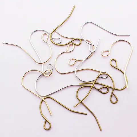 Alloy Fishhook Earring Hooks DIY Jewelry Making Findings Electroplated Smooth Metal Ear Wire For Earrings Crafting