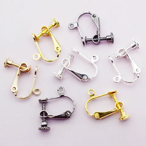 Convertitori di Orecchini a Clip a Spirale in Rame Regolabili per Orecchi Senza Buco Componenti per Fai da Te Gioielli a Forma di U